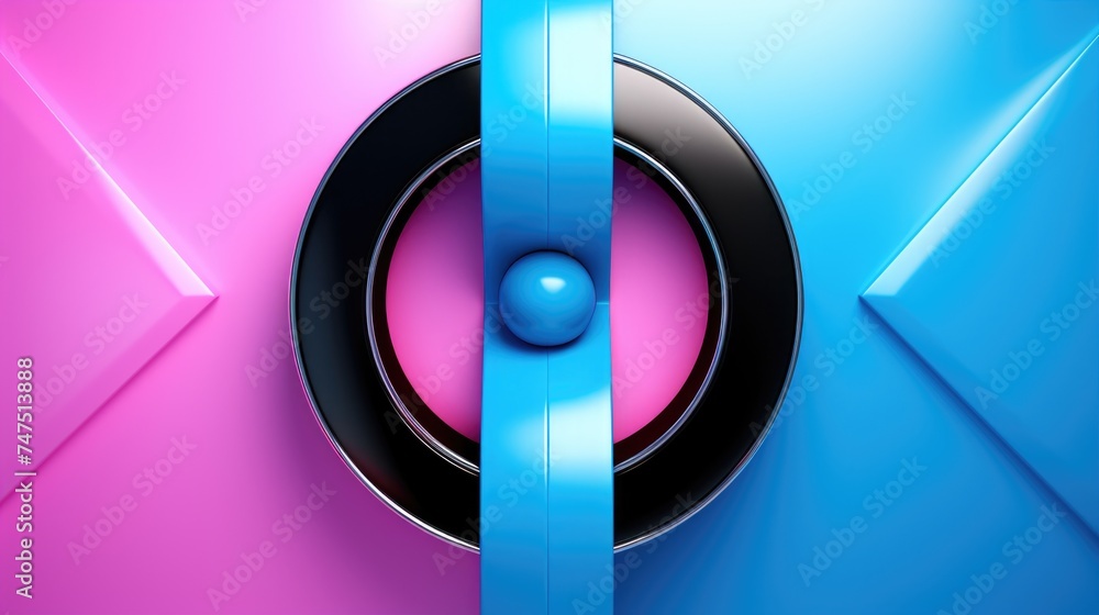 Close up of a blue and pink object, perfect for product photography Close up of a blue and pink object, perfect for product photography