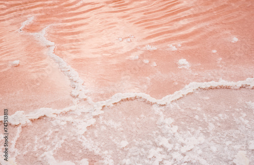 Obraz na płótnie Salins d’Aigues-Mortes, Camargue, France. Europe's largest salt marshes Salin-de-Giraud, sea salt production. w salonie