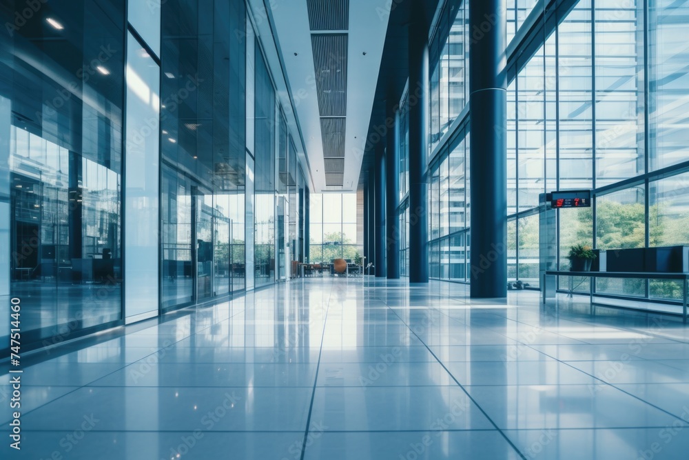A spacious lobby with numerous windows. Suitable for business or interior design concepts A spacious lobby with numerous windows. Suitable for business or interior design concepts