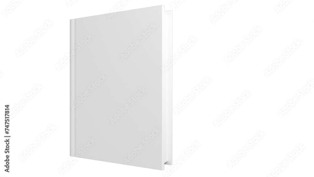 Book Mockup cover on clean backdrop. Blank hardcover isolated on empty background Book Mockup cover on clean backdrop. Blank hardcover isolated on empty background