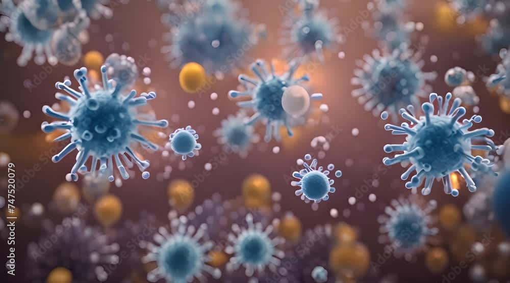 Virus or bacteria cells. virus 3d illustration. Virus or bacteria cells. virus 3d illustration.