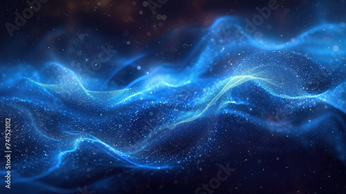 The blue color wave abstract background © PNG