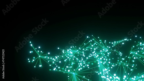 energievoll türkis leuchtende symmetrisch vernetzte Lichter, Energie, Strom, Stärke, Netzwerk, Sicherheit, kraftvoll, schnelles Internet, Licht, Technologie, Wissenschaft photo