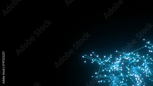 energievoll blau leuchtende symmetrisch vernetzte Lichter, Energie, Strom, Stärke, Netzwerk, Sicherheit, kraftvoll, schnelles Internet, Licht, Technologie, Wissenschaft photo