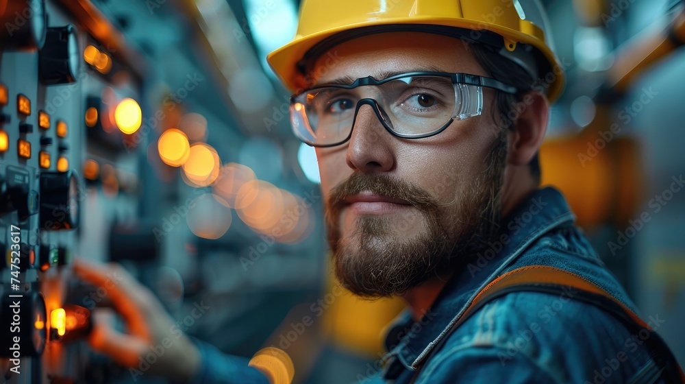 Electrician at work. Generative AI. Electrician at work. Generative AI.