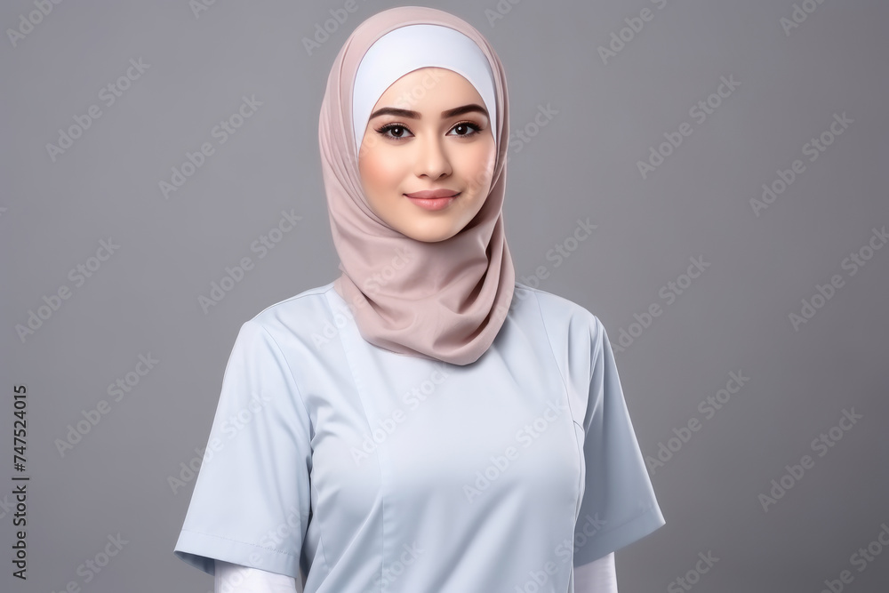 Portrait of female nurse in a hijab Portrait of female nurse in a hijab