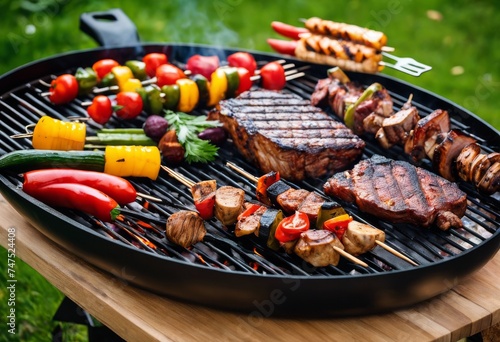illustration, barbecue, steak, beef, grilling, cooking, recipes, vegetables, food, flavors, smoke, grill, meat, heat, outdoor