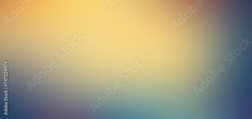 Grainy background in yellow and blue gradient for design, covers, advertising, templates, banners and posters