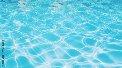 Surface of blue swimming pool,background of water in swimming pool