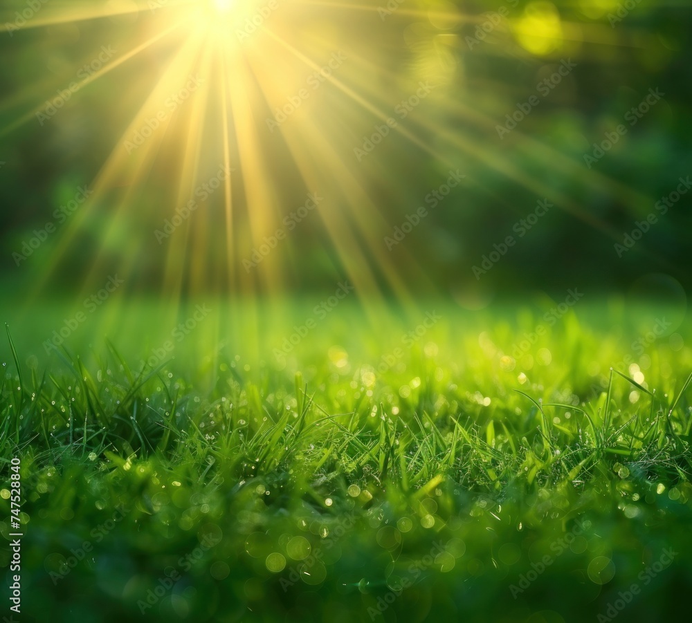 natural sun rays sun light moving grass
