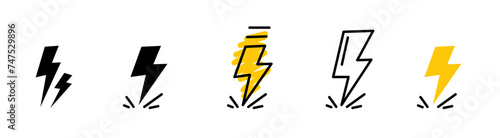 cloud storm. thunder sound. Vector design