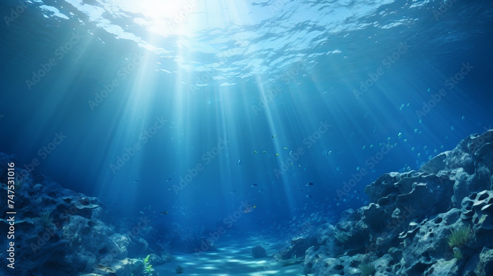 Underwater sea deep sea deep blue sea