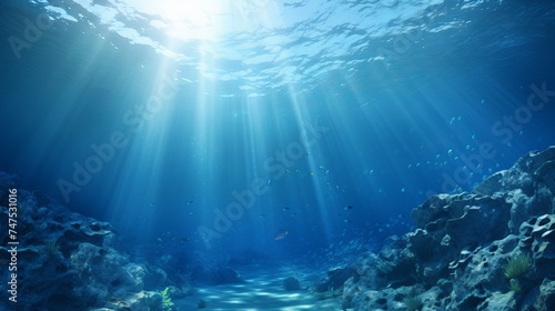 Underwater sea deep sea deep blue sea