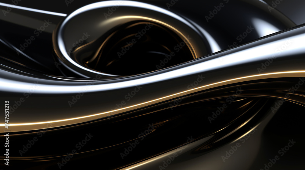 Black background with 3d shape. 3d illustration, 3d rendering. Black background with 3d shape. 3d illustration, 3d rendering.