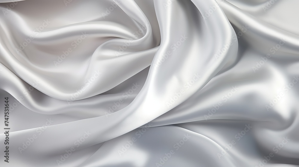 Obraz premium White gray satin texture that is white silver fabric silk panorama background with beautiful soft blur pattern natural