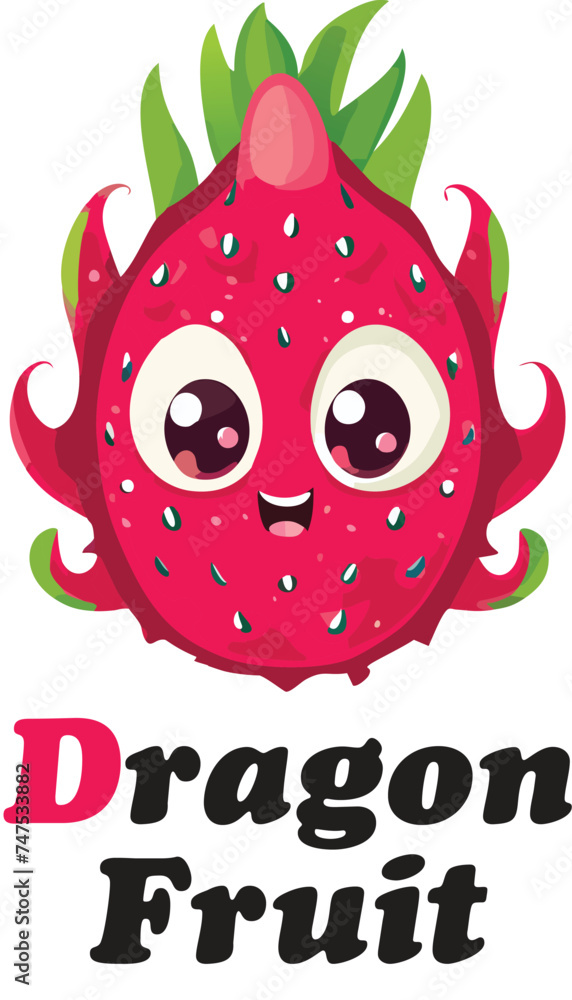 Obraz premium D is for Dragon fruit