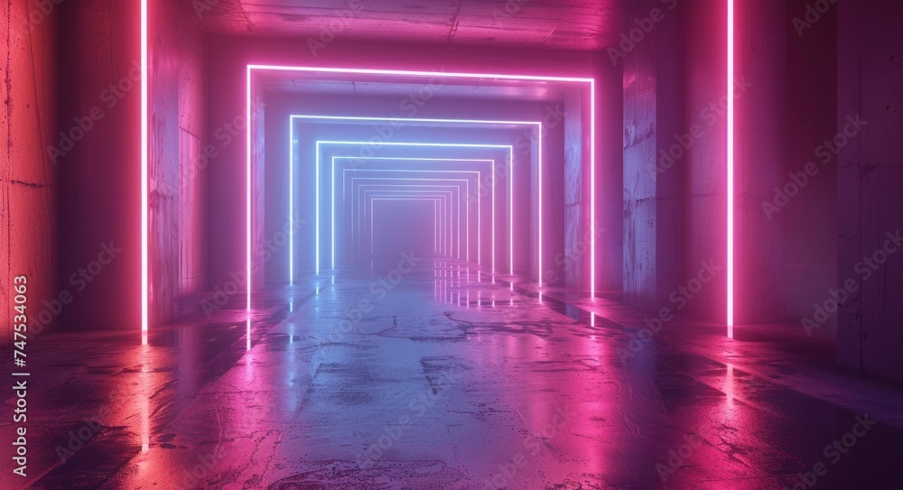 a futuristic glow and glowing red beams with neon lights a futuristic glow and glowing red beams with neon lights