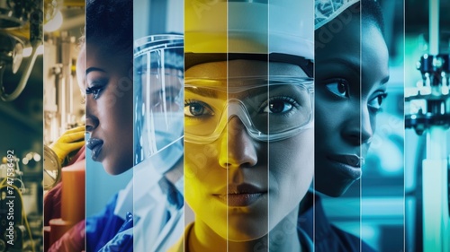 montage of industries ranging from manufacturing to healthcare, showcasing the diversity of workplaces committed to safety and health photo