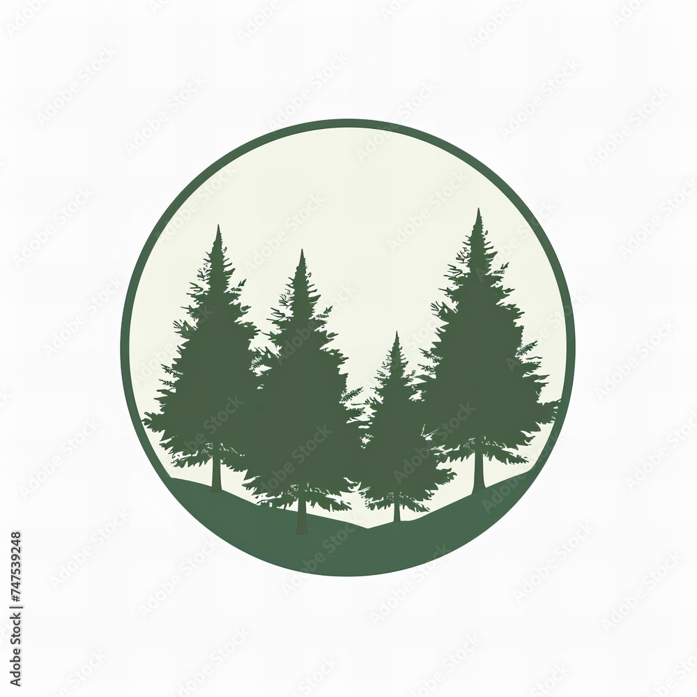 Logo with an image of a forest