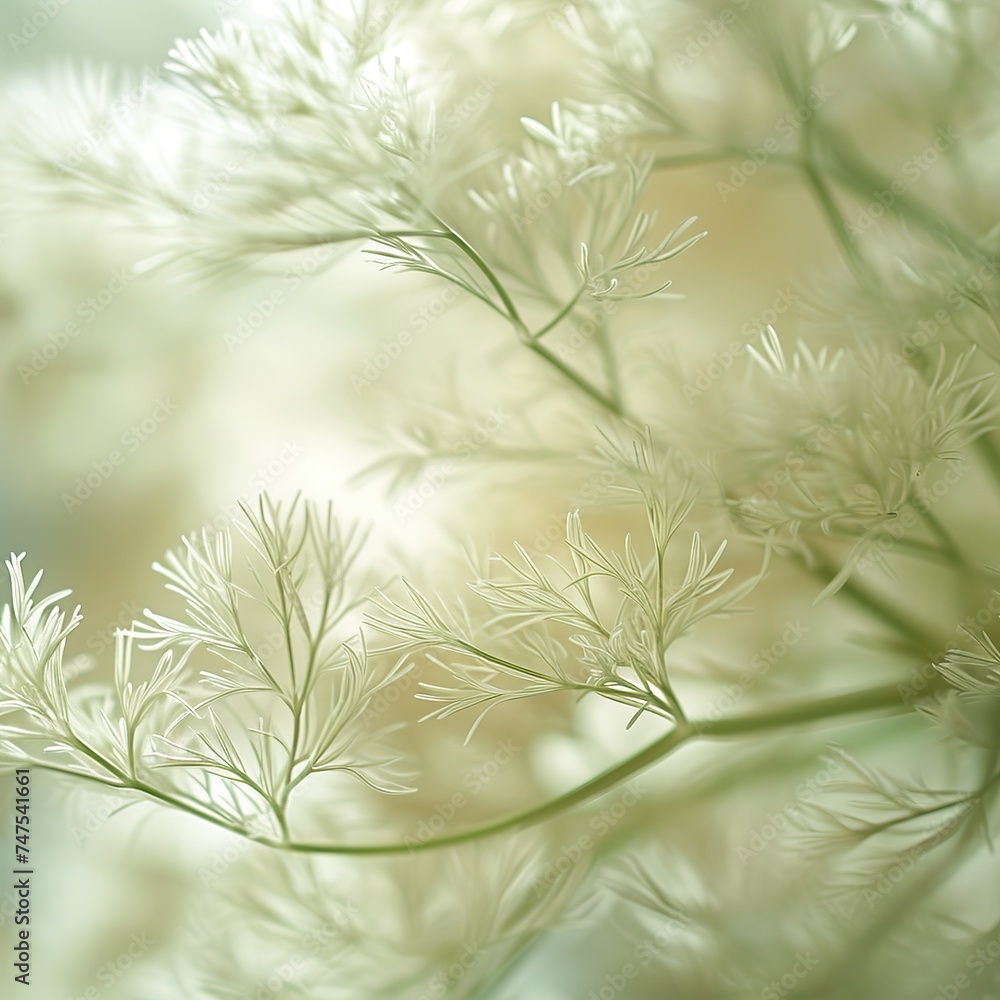 A close-up photograph capturing the delicate fronds of fennel, bathed in soft sunlight. The intricate details of the feathery leaves are highlighted, creating a visually appealing A close-up photograph capturing the delicate fronds of fennel, bathed in soft sunlight. The intricate details of the feathery leaves are highlighted, creating a visually appealing