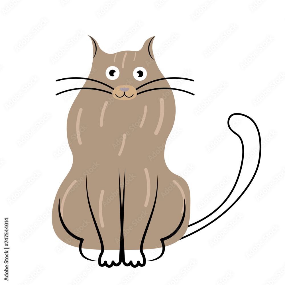 Cat mascot isolated cute Cat mascot isolated cute