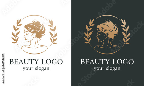 Vector logo design for beauty salon, hair salon, spa.