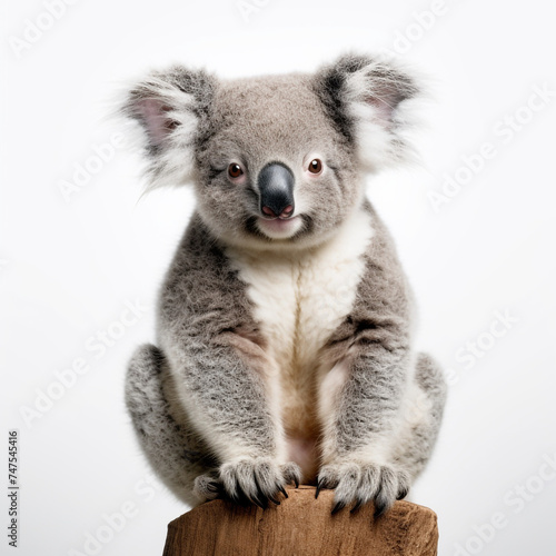 photo of a koala on a white background   reated with Generative Ai