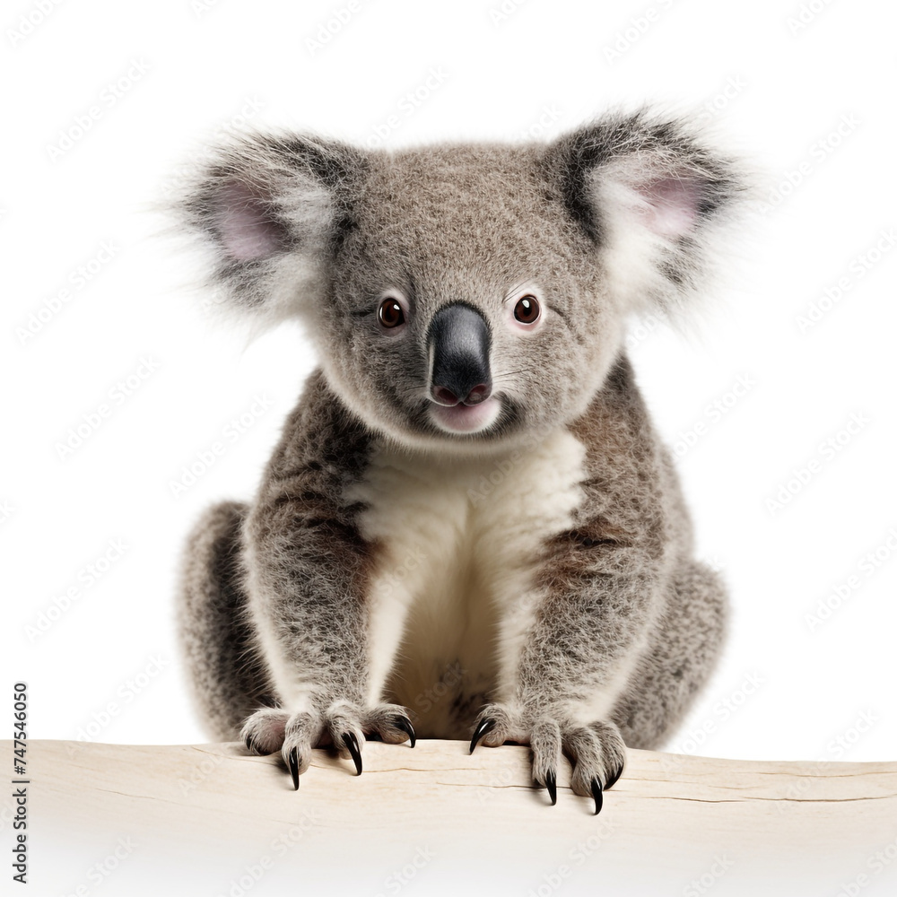 photo of a koala on a white background сreated with Generative Ai photo of a koala on a white background сreated with Generative Ai