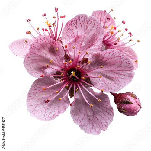 Cherry blossom flower isolated on white background