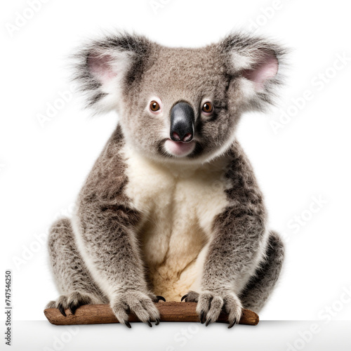 photo of a koala on a white background   reated with Generative Ai