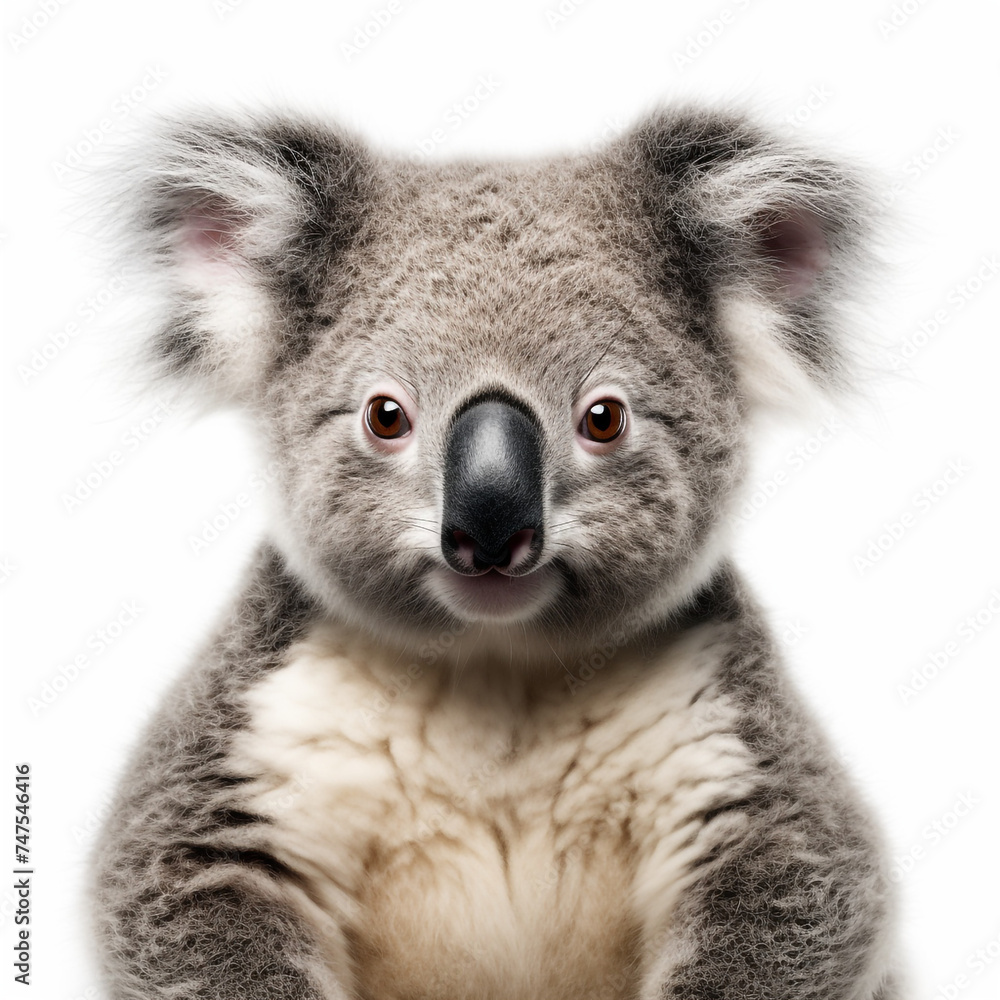photo of a koala on a white background сreated with Generative Ai photo of a koala on a white background сreated with Generative Ai