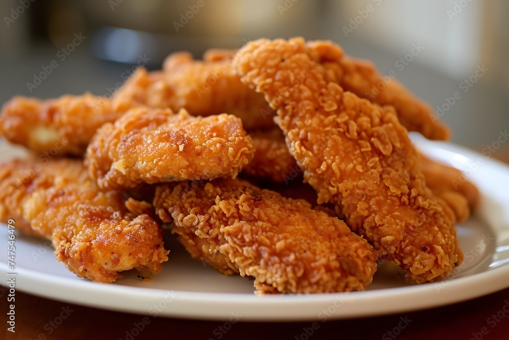 plate of chicken tenders fried plate of chicken tenders fried