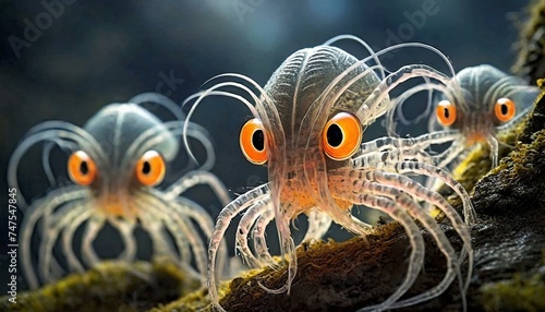 Jellyfish Gathering: Transparent Bodies Amidst Abundant Water © Only 4K Ultra HD