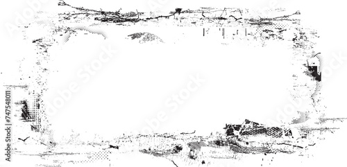 Glitch distorted grange shape . Noise grungy logo . Trendy defect error shapes . Glitched frame .Grunge textured . Distressed effect .Vector shapes