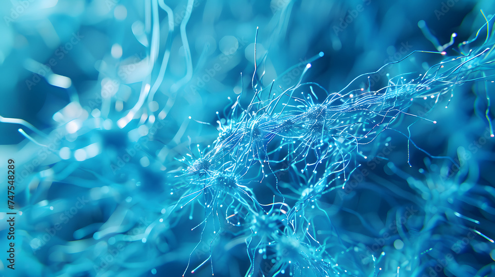 Blue Rhapsody: Abstract Digital Background with Captivating Lines and Plexus Elements