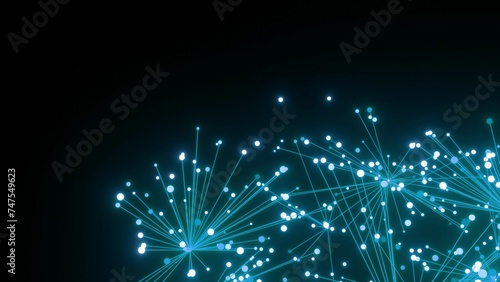 Highspeed Internet Verbindungen, Glasfaser, FTTH, Breitbandausbau,  vielfältig, Kontakte, Energie, Austausch, Präsentation, Multimedia, Social Media, Punkte, Linien, Daten, Security, plexus, blau
 photo