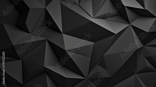Abstract background with dark gray or black paper layers photo