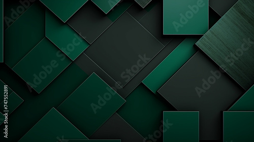 Abstract green geometric shape background © alexkich