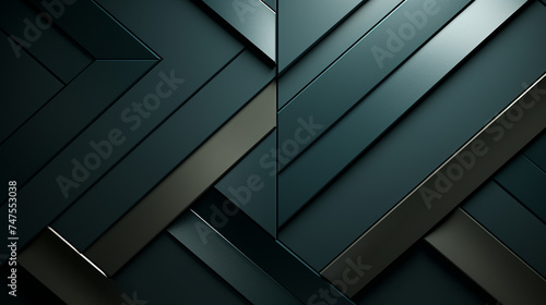 3D abstract background with green paper shapes.