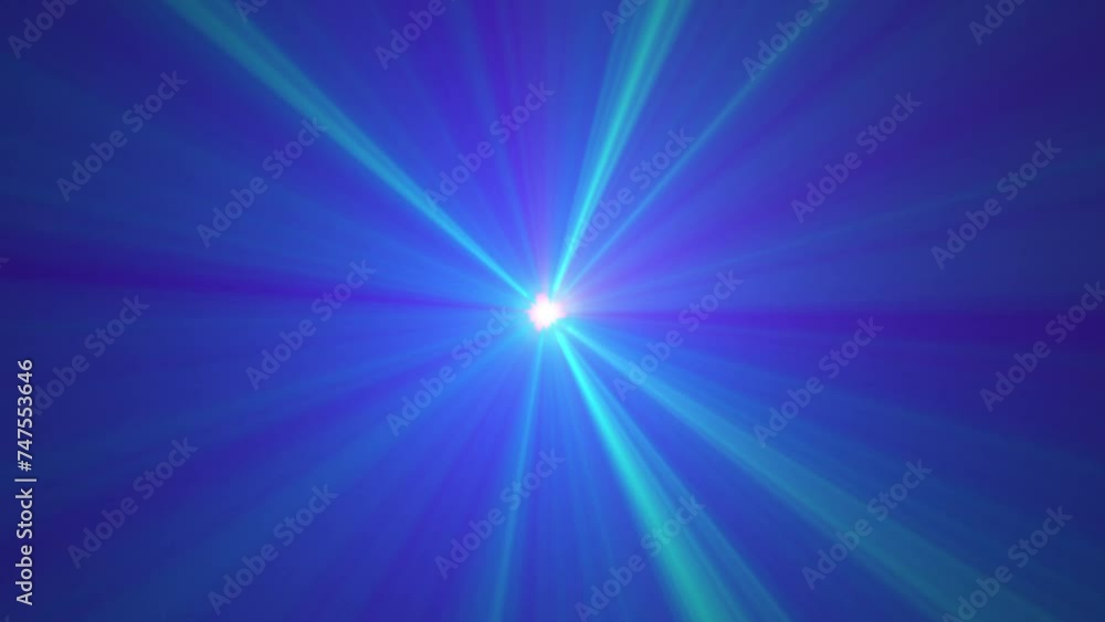 Rotating blue turquoise light beams. Dynamic colored light animation. Light background. 59,94fps Rotating blue turquoise light beams. Dynamic colored light animation. Light background. 59,94fps