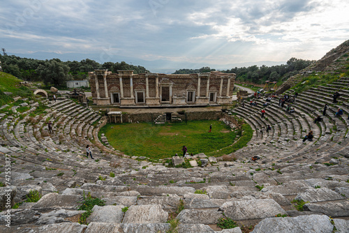 Scenic views from The Nysa on the Maeander which was an ancient city and bishopric of Asia Minor, whose remains are in the Sultanhisar, Aydın, Turkey photo