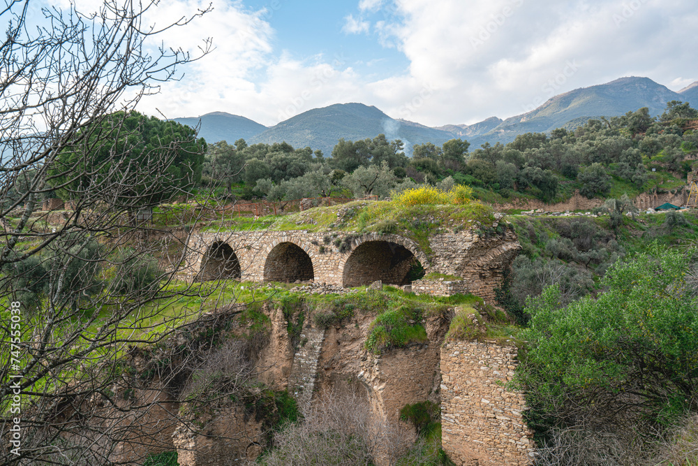Scenic views from The Nysa on the Maeander which was an ancient city and bishopric of Asia Minor, whose remains are in the Sultanhisar, Aydın, Turkey