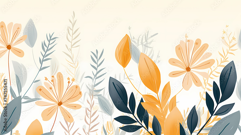 Warm, light leaf pattern embraces the beauty of the season Warm, light leaf pattern embraces the beauty of the season