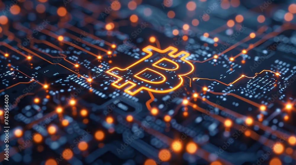 A futuristic digital finance and cryptocurrency A futuristic digital finance and cryptocurrency