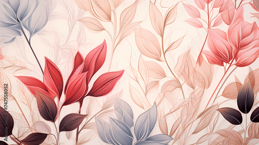 Warm, light leaf pattern embraces the beauty of the season Warm, light leaf pattern embraces the beauty of the season