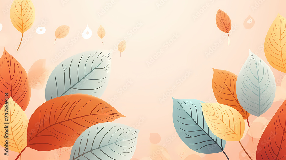 Warm, light leaf pattern embraces the beauty of the season Warm, light leaf pattern embraces the beauty of the season