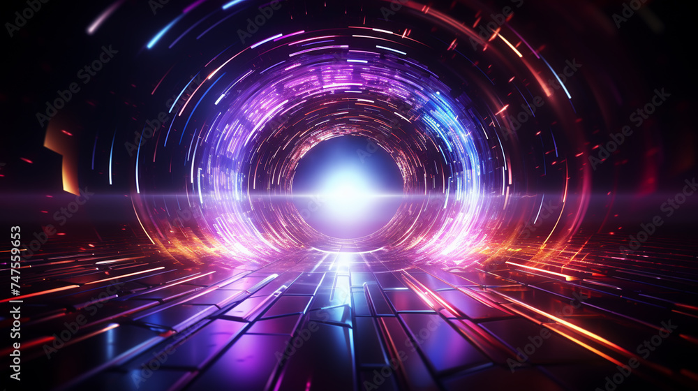 blue pink neon round frame, circle, ring shape, empty space, ultraviolet light, 80's retro style, fashion show stage, abstract background blue pink neon round frame, circle, ring shape, empty space, ultraviolet light, 80's retro style, fashion show stage, abstract background