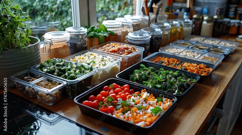 Healthy food in a container. Provide healthy food Healthy food in a container. Provide healthy food