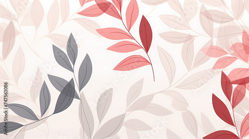 Abstract leaves background pattern in digital art