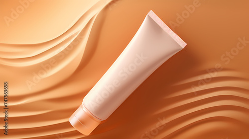 Cosmetic tube template mockup for branding  lotion  skin care  body care  shampoo cream and more